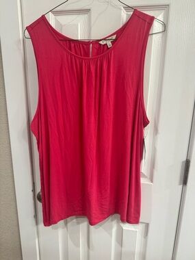 Liverpool Sleeveless Top in Bright Pink